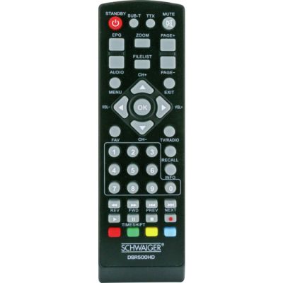 6. Schwaiger DSR500HD set-top box (dekoder STB) Kabel. Full HD Czarny