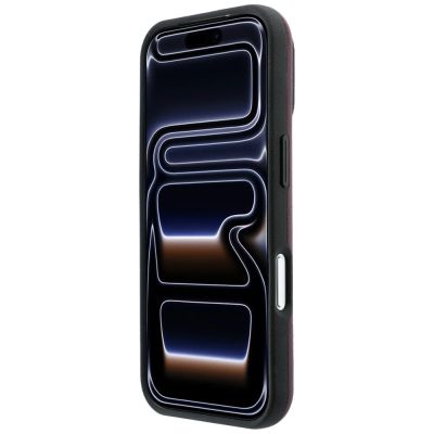 5. Etui BMW M Blue Perfo Metal Logo MagSafe na iPhone 18 Pro / 17 Pro - bordowe