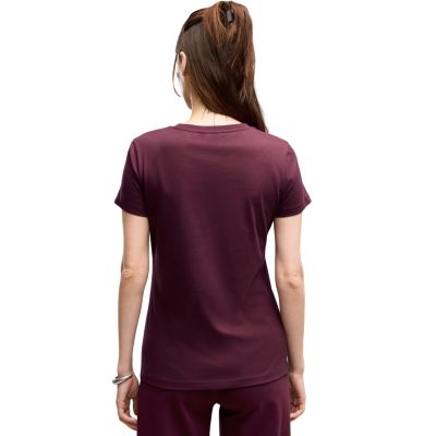 4. Koszulka damska Puma ESS Small No.1 Logo Tee(s) burgundowa 682373 24