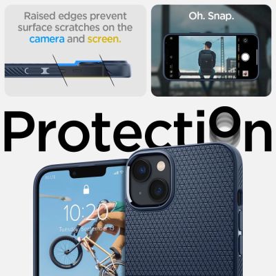 7. Etui Spigen Liquid Air na iPhone 14 Plus - niebieskie