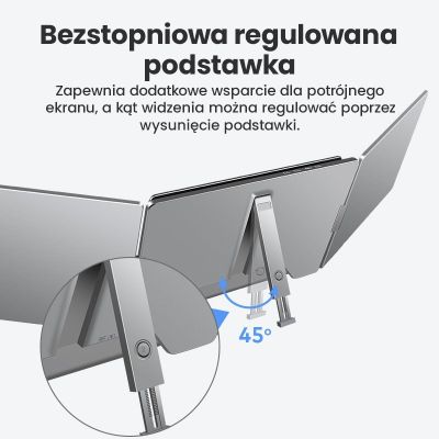 8. EXTRALINK SMART LIFE 14" 2-SCREEN MONITOR FOR LAPTOPS 12" TO 17.3"