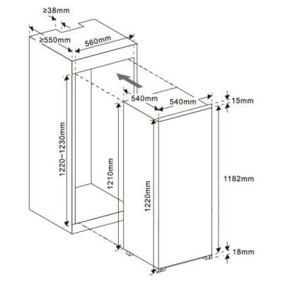 5. Chłodziarka do zabudowy MPM-185-CJI-18