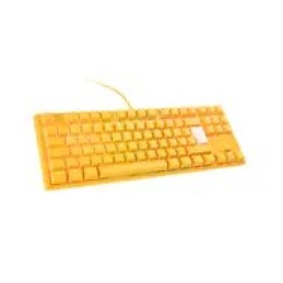 10. Ducky One 3 Yellow TKL klawiatura Gaming USB Niemiecki Żółty