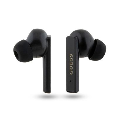 3. Słuchawki Bluetooth Guess Printed Logo TWS + stacja dokująca - czarne