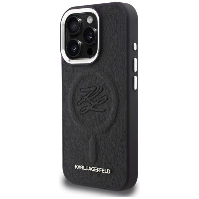 2. Etui Karl Lagerfeld Initial & Metal Logo MagSafe na iPhone 16 Pro - czarne