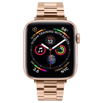 14. Pasek Spigen Modern Fit Band na Apple Watch 4/5/6/7/8/SE (38/40/41 mm) - różowo-złoty
