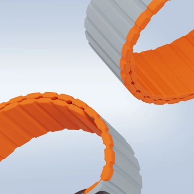 8. Magnetyczny pasek Apple Watch SE, 9, 8, 7, 6, 5, 4, 3, 2, 1 (41, 40, 38 mm) Dux Ducis Strap (LD Version) - szaro-pomarańczowy