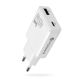 EVERACTIVE ŁADOWARKA SIECIOWA GAN 1 X USB, 1 X USB-C QUICK CHARGE 3.0 45W BIAŁA SC-460Q