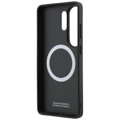 7. Etui BMW Perforated Stripe Logo MagSafe do Samsung Galaxy S26 Ultra - niebieskie