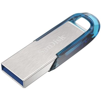 4. DYSK SANDISK USB 3.0 ULTRA FLAIR 128GB NIEBIESKI  150MB/s