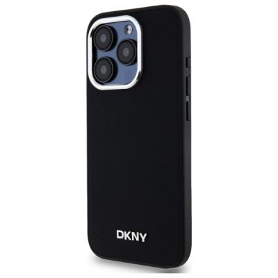 2. Etui DKNY Plain Logo MagSafe na iPhone 15 Pro - czarne