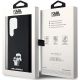 8. Etui Karl Lagerfeld Silicone Karl&Choupette Metal Pin na Samsung Galaxy S24 Ultra - czarne