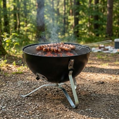 3. GRILL TURYSTYCZNY KULISTY 37CM CZARNY