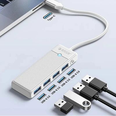 2. Hub USB Orico PAPW4A-C3 4-portowy 4x USB-A 3.0 0,5 m - biały