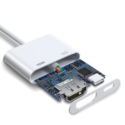 8. Adapter Joyroom S-H141 Lightning (męski) - HDMI FullHD 1080p 60Hz (żeński) / Lightning (żeński) - biały