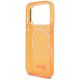 7. Etui Guess IML Script Metal MagSafe na iPhone 17 Pro Max - pomarańczowe