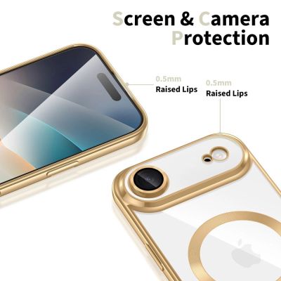 3. Etui Tech-Protect MagFlex MagSafe na iPhone 17 Air - przezroczysto-złote