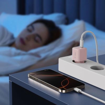 6. Ładowarka sieciowa Tech-Protect NCM25 USB-C PD 25W - różowa