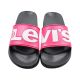 4. Klapki damskie Levi's June L różowo-czarne VPOL0239S-3841