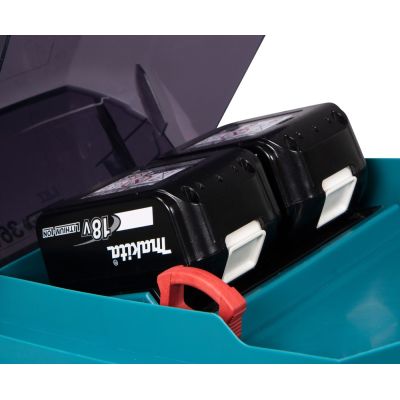 7. Makita DLM481Z kosiarka Kosiarka do trawnika typu push Bateria Czarny, Niebieski, Metaliczny