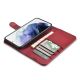 7. iCarer Haitang Leather Wallet Case skórzane etui do Samsung Galaxy S22+ (S22 Plus) portfel obudowa pokrowiec czerwony (AKSM05RD)