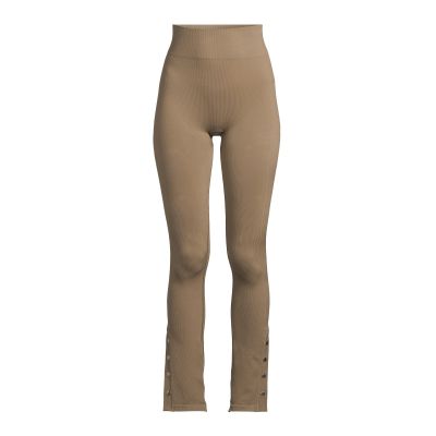Spodnie damskie CASALL Seamless Rib Slit Pants kolor zielony