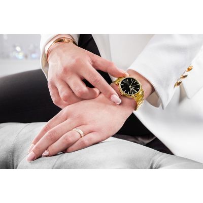 6. Zegarek Damski Giewont Sapphire Złoto Czarny GW2360-B3