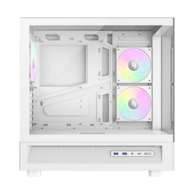 13. GameMax NEX C51 WH zabezpieczenia & uchwyty komputerów Biały