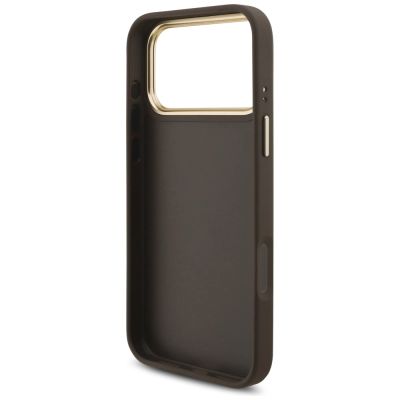 7. Etui Guess 4G Big 4G Classic Logo Big Strap Metal Buttons na iPhone 17 Pro Max - brązowe