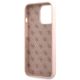 7. Etui Guess Silicone Script Gold Logo na iPhone 13 Pro Max - jasnoróżowe