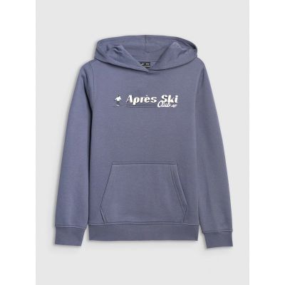 7. Bluza dresowa nierozpinana z kapturem chłopięca 4F 4FJRAW25TSWSM2416-32S