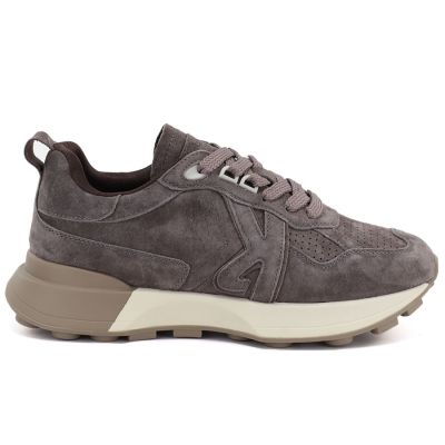 2. Skórzane sneakersy na platformie brązowe Kobbo FIO27-67048