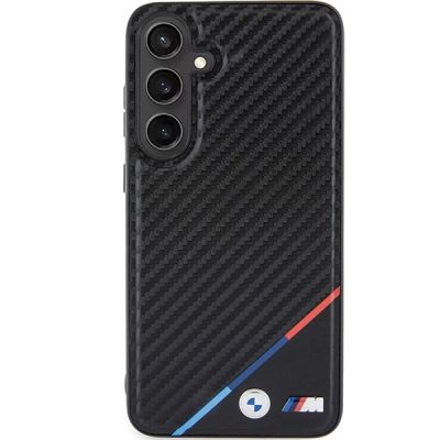 3. Etui BMW Carbon Tricolor Line MagSafe na Samsung Galaxy S24+ - czarne