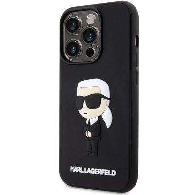 2. Etui Karl Lagerfeld Rubber Ikonik 3D na iPhone 14 Pro - czarne