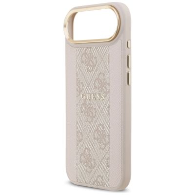 6. Etui Guess 4G Stripe MagSafe na iPhone Air - różowe