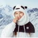 10. Kominiarka narciarska Qunature Panda dla dzieci/dorosłych rozmiar M - czarna/biała