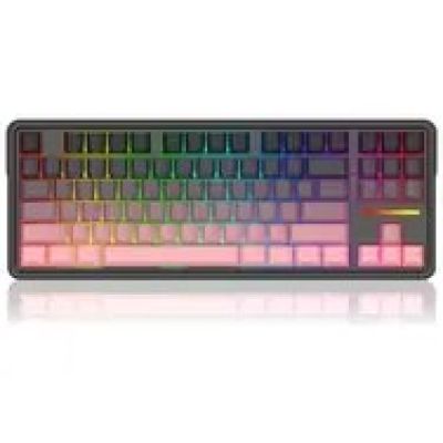 REDRAGON K728SP-RGB-PRO Antonium Pro klawiatura USB + RF Wireless + Bluetooth Czarny, Różowy