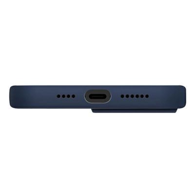 5. Etui Uniq Lino na iPhone 14 Plus - niebieskie