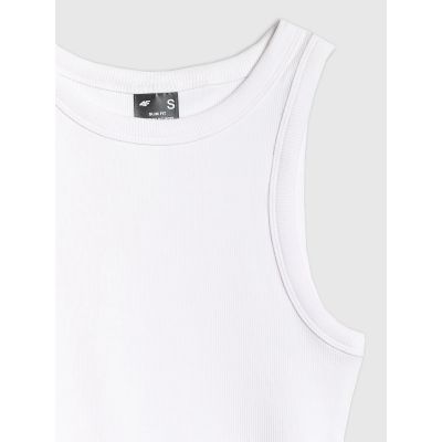 8. Top slim z prążkowanej dzianiny damski 4F 4FRAW25TSLEF310-10S