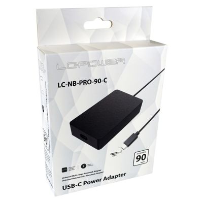 4. LC-Power LC-NB-PRO-90-C adapter zasilający/ inwentor Wewnętrzna 90 W Czarny