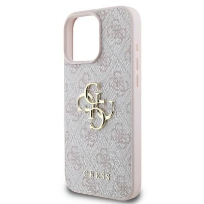 6. Etui Guess 4G Big Logo na iPhone 16 Pro Max - różowe