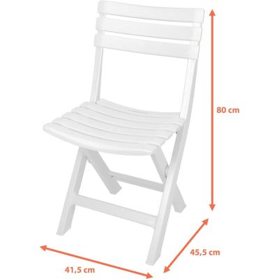 7. ZESTAW 4 KRZESEŁ CATERINGOWYCH SKŁADANYCH  PLASTIKOWYCH KOMODO BIAŁY