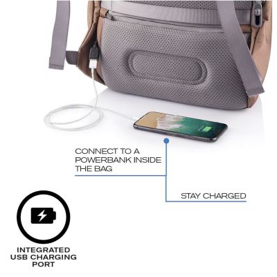 12. XD DESIGN PLECAK ANTYKRADZIEŻOWY BOBBY SOFT BRĄZOWY P/N: P705.796