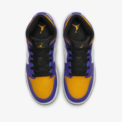 4. Buty  Air Jordan LA Lakers 1 MID (GS) - DQ8423-517