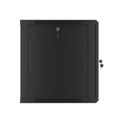 10. LANBERG SZAFA WISZĄCA RACK 19" 12U 600X600 DRZWI METALOWE CZARNA (FLAT PACK) WF01-6612-00B