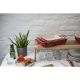 9. Zestaw 3 prostokątnych półmisków ceramicznych STAUB 40508-171-0 - czerwony