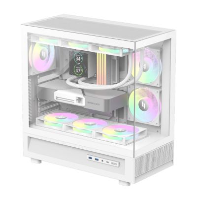 6. GameMax NEX C51 WH zabezpieczenia & uchwyty komputerów Biały