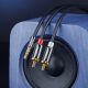 10. Kabel Ugreen AV116 10591 audio mini jack 3,5 mm (męski) / 2RCA (męski) 5m - czarny