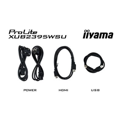 14. iiyama ProLite XUB2395WSU-B5 monitor komputerowy 57,1 cm (22.5") 1920 x 1200 px WUXGA LCD Czarny