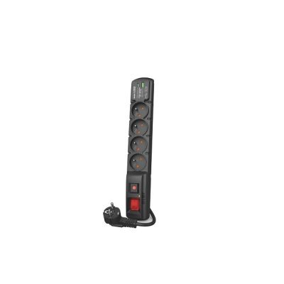 Listwa przeciwprzepięciowa Acar F4 USB A+C (szybka ładowarka) 3m ; czarny